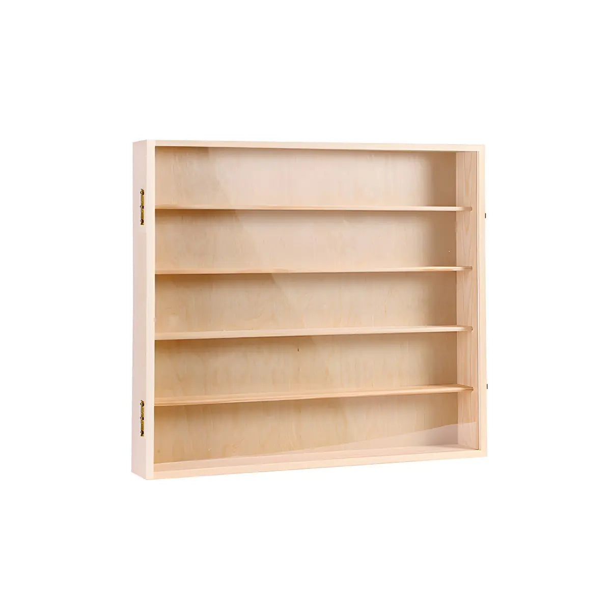 Modern Rectangular Wooden Natural Pine Display Cabinet Image - 7