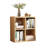 Modern Rectangular Wooden Vertical Storage Bookcase Image - 10