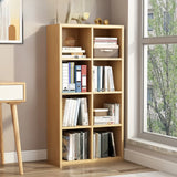 Modern Rectangular Wooden Vertical Storage Bookcase Image - 11