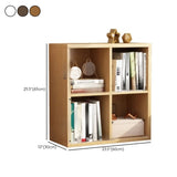 Modern Rectangular Wooden Vertical Storage Bookcase #size