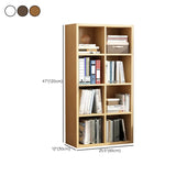 Modern Rectangular Wooden Vertical Storage Bookcase Image - 15