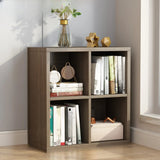 Modern Rectangular Wooden Vertical Storage Bookcase Image - 3