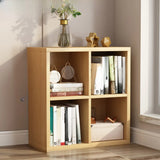 Modern Rectangular Wooden Vertical Storage Bookcase Image - 5