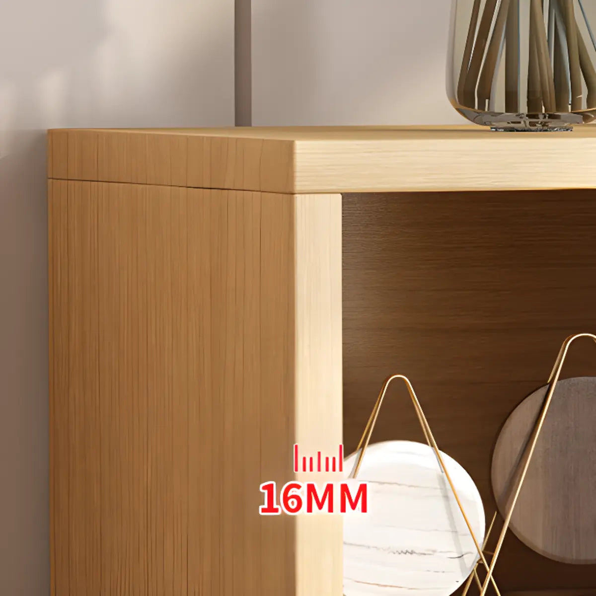 Modern Rectangular Wooden Vertical Storage Bookcase Image - 8