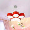 Modern Red Cat Paw LED Acrylic Children Room Pendant Light Image - 1