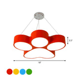 Modern Red Cat Paw LED Acrylic Children Room Pendant Light #size