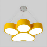 Modern Red Cat Paw LED Acrylic Children Room Pendant Light Image - 7