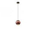 Modern Red Globe Bedroom Pendant Light Glass Shade Image - 7