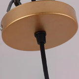 Modern Red Metal Disc Cylinder Bedroom Pendant Light Image - 12