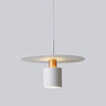 Modern Red Metal Disc Cylinder Bedroom Pendant Light Image - 4