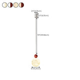 Modern Red Resin Triple Glass Globe Pendant Light #size