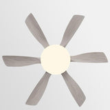 Modern Remote 6 Blade Down Rod Ceiling Fan with Light Image - 12