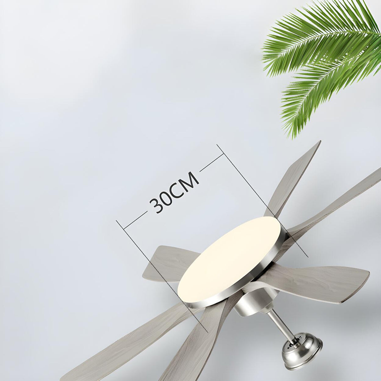 Modern Remote 6 Blade Down Rod Ceiling Fan with Light Image - 16