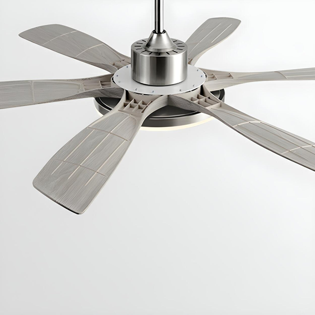 Modern Remote 6 Blade Down Rod Ceiling Fan with Light Image - 17