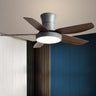 Modern Remote Control Black Ceiling Fan with LED Light Image - 10