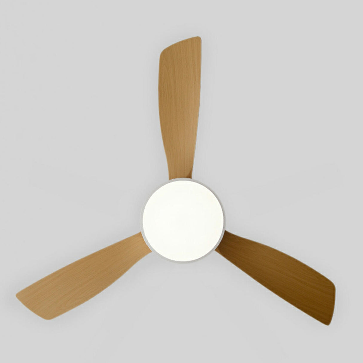 Modern Remote Control Wood Ceiling Fan with LED Light Image - 11