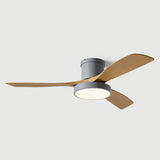 Modern Remote Control Wood Ceiling Fan with LED Light Image - 13