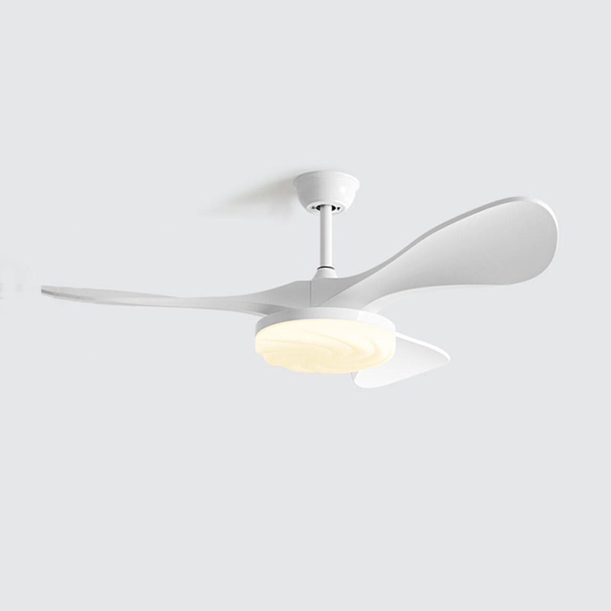 Modern Remote Control Wood Look Ceiling Fan with Light Image - 11