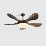 Modern Remote Control Wood Look Ceiling Fan with Light Image - 16