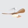 Modern Remote Control Wood Look Ceiling Fan with Light Image - 17