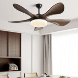 Modern Remote Control Wood Look Ceiling Fan with Light Image - 5