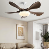 Modern Remote Control Wood Look Ceiling Fan with Light Image - 6