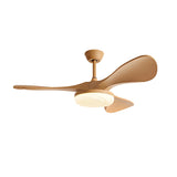 Modern Remote Control Wood Look Ceiling Fan with Light Image - 7