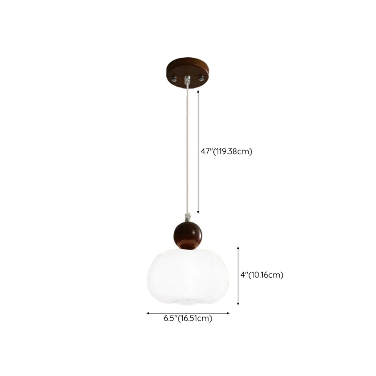 Modern Resin Drum Wooden Cloud Shape Pendant Light 