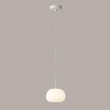 Modern Resin Drum Wooden Cloud Shape Pendant Light Image - 2