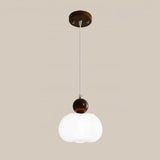 Modern Resin Drum Wooden Cloud Shape Pendant Light Image - 5