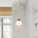 Modern Ribbed Drum Lantern Pendant Light Flexible Length Image - 1