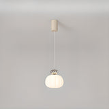 Modern Ribbed Drum Lantern Pendant Light Flexible Length Image - 11