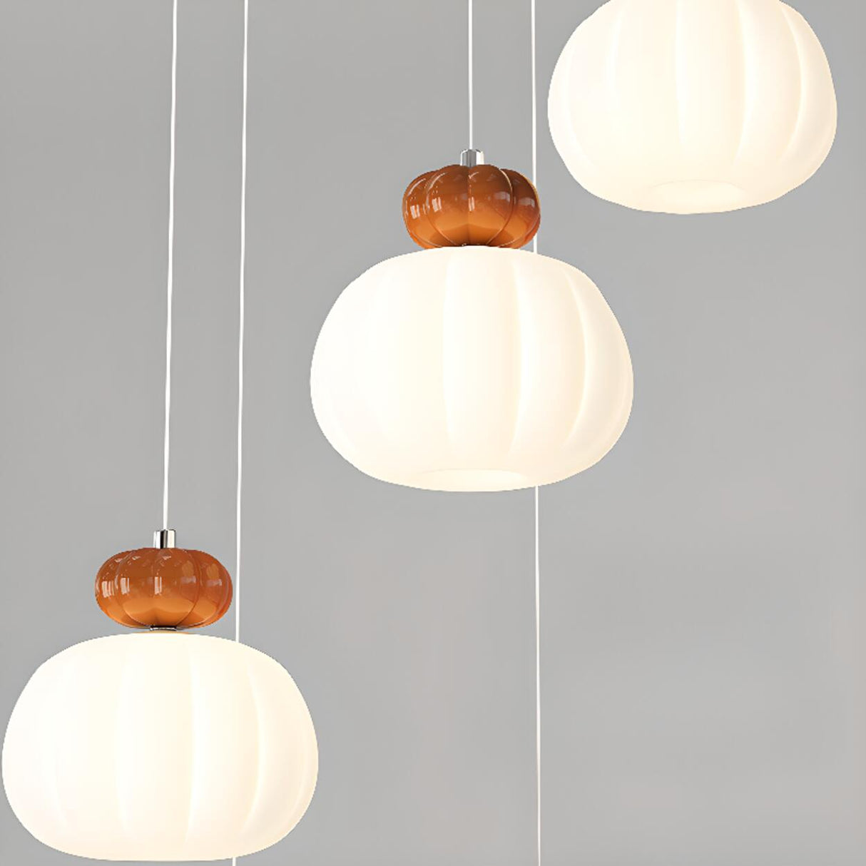 Modern Ribbed Drum Lantern Pendant Light Flexible Length Image - 15