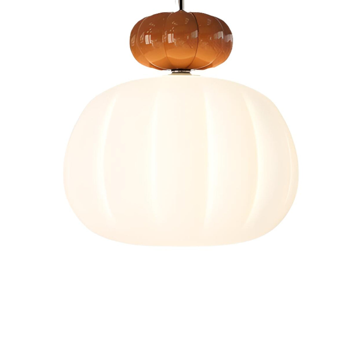 Modern Ribbed Drum Lantern Pendant Light Flexible Length Image - 5