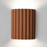 Modern Ribbed Half Cylinder Up Down Wall Light Sconce Image - 10