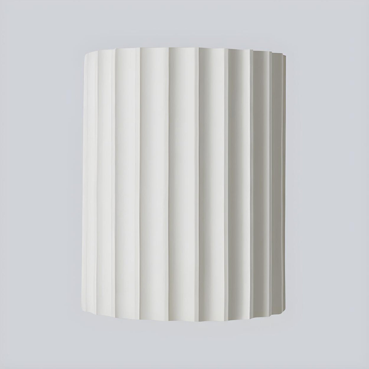 Modern Ribbed Half Cylinder Up Down Wall Light Sconce Image - 2