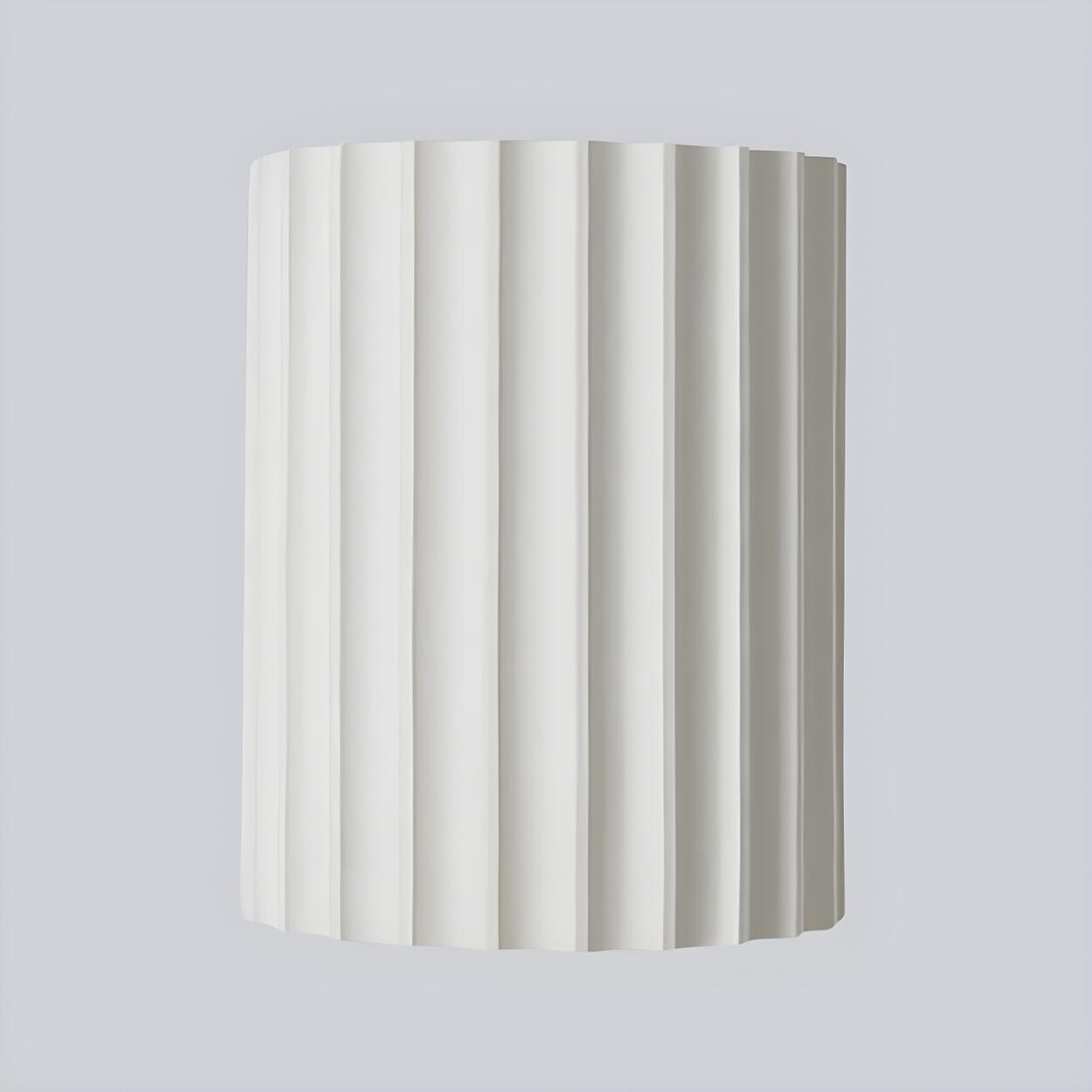 Modern Ribbed Half Cylinder Up Down Wall Light Sconce Image - 2