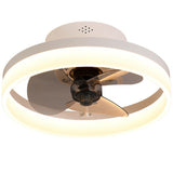 Modern Ring Hidden Blades LED Ceiling Fan with Light Image - 10