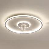 Modern Ring Remote Dimming Ceiling Fan with LED Light Image - 11