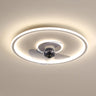 Modern Ring Remote Dimming Ceiling Fan with LED Light Image - 2