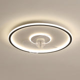 Modern Ring Remote Dimming Ceiling Fan with LED Light Image - 4