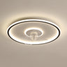 Modern Ring Remote Dimming Ceiling Fan with LED Light Image - 4