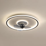 Modern Ring Remote Dimming Ceiling Fan with LED Light Image - 5