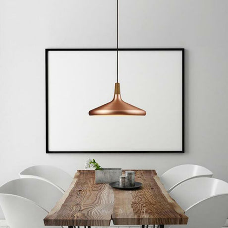 Modern Rose Gold Aluminum Cone Pendant Light Set Image - 1