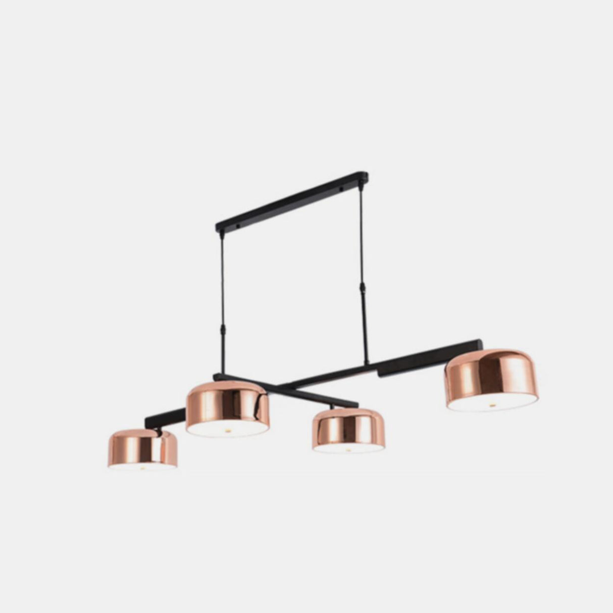 Modern Rose Gold Bowl Kitchen Island Hanging Light Image - 10