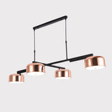 Modern Rose Gold Bowl Kitchen Island Hanging Light Image - 11