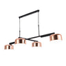 Modern Rose Gold Bowl Kitchen Island Hanging Light Image - 6