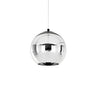 Modern Rose Gold Mirrored Glass Globe Bar Pendant Light Image - 5