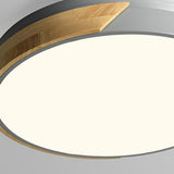 Modern Round 3 Blade Flush Mount Ceiling Fan Light Image - 10