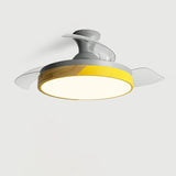 Modern Round 3 Blade Flush Mount Ceiling Fan Light Image - 8